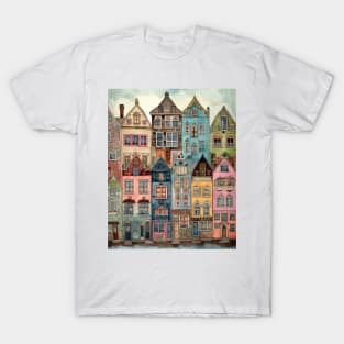 Watercolor houses 2 T-Shirt